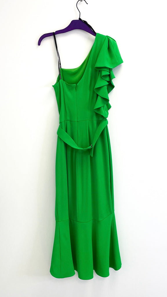 4-A2313 Millie Green One Shoulder Dress