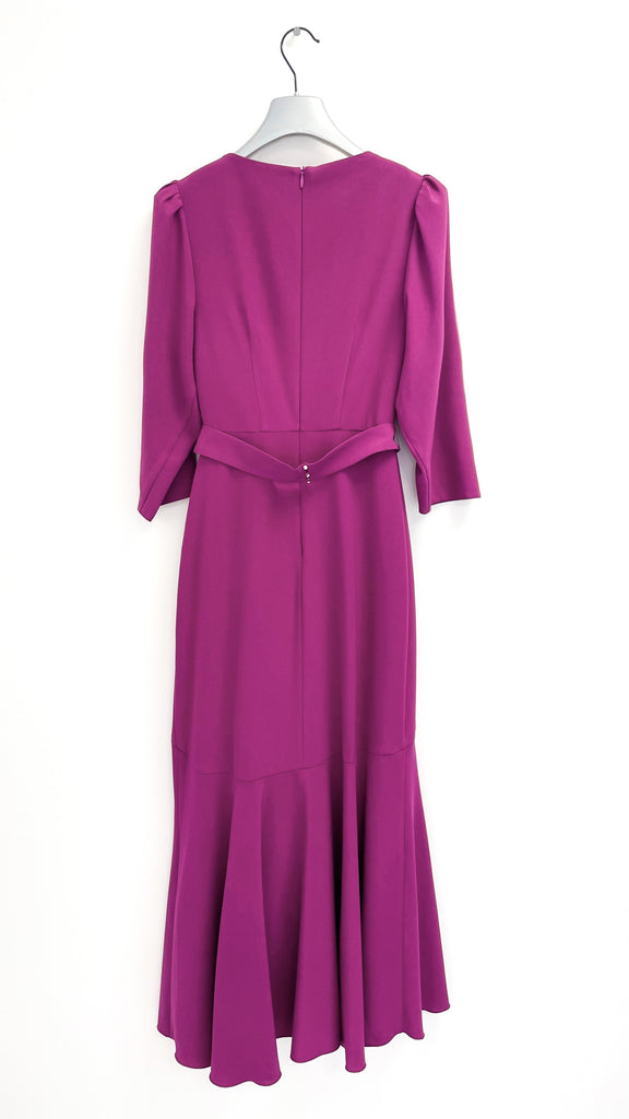 4-A1881 Rosita Pink Rosette Flare Dress