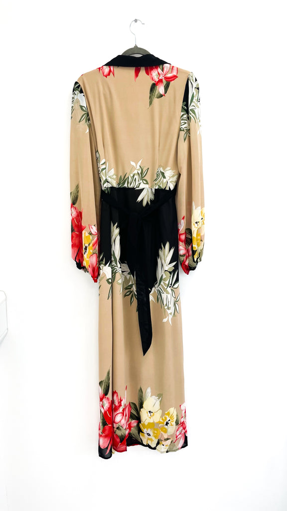 4-A2098 Kaiya Beige Placket Shirt Dress