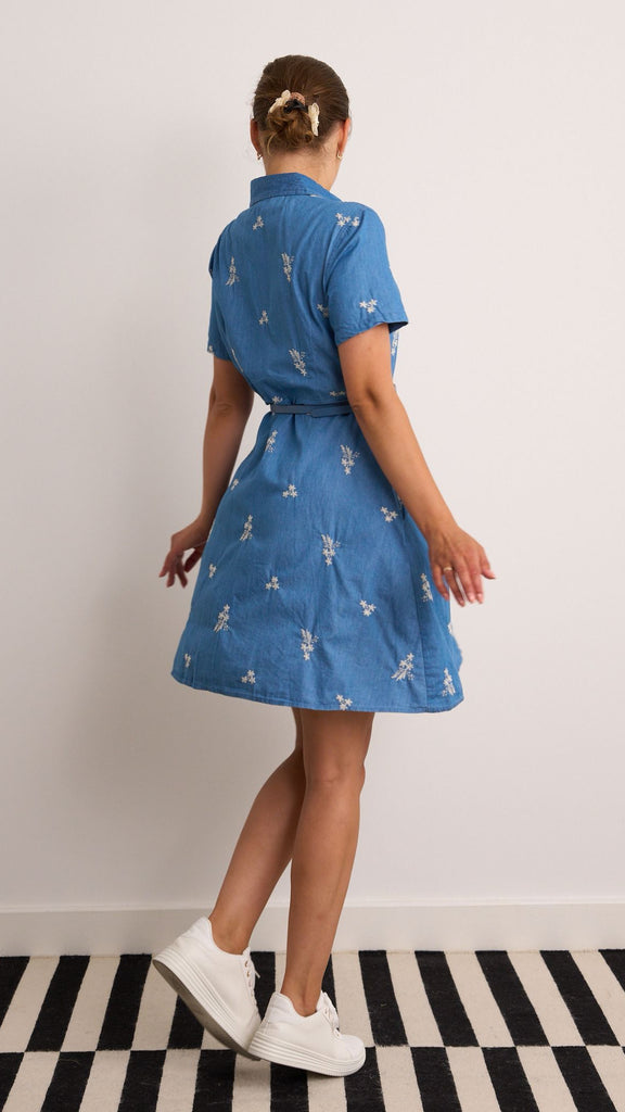 4-A2444B Jenny Denim Shirt Dress