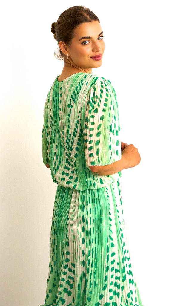 4-A2457 Mint Dotty Loose Top Dress