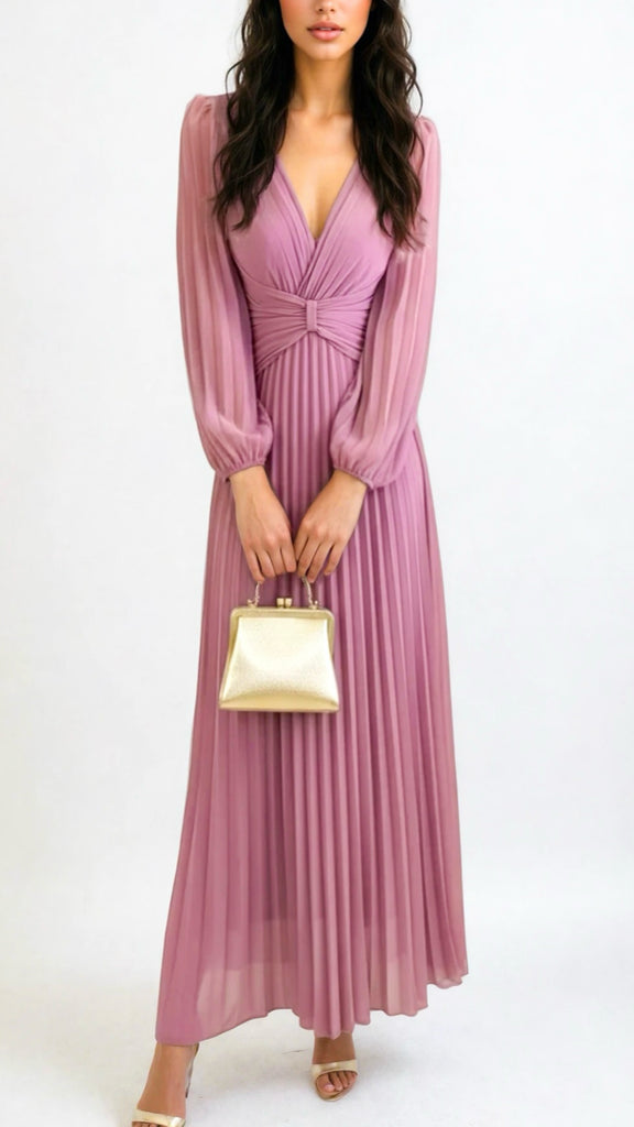 A2843 Valentina Blush Corset Pleat Dress