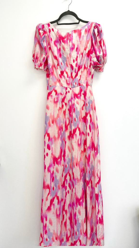 4-A2437 Lilian Pink Abstract Dress