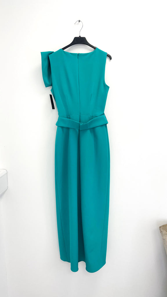 A2412 Simion Teal Drape Skirt Dress