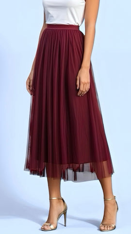 4-A2058 Eileen Red Drape Dress