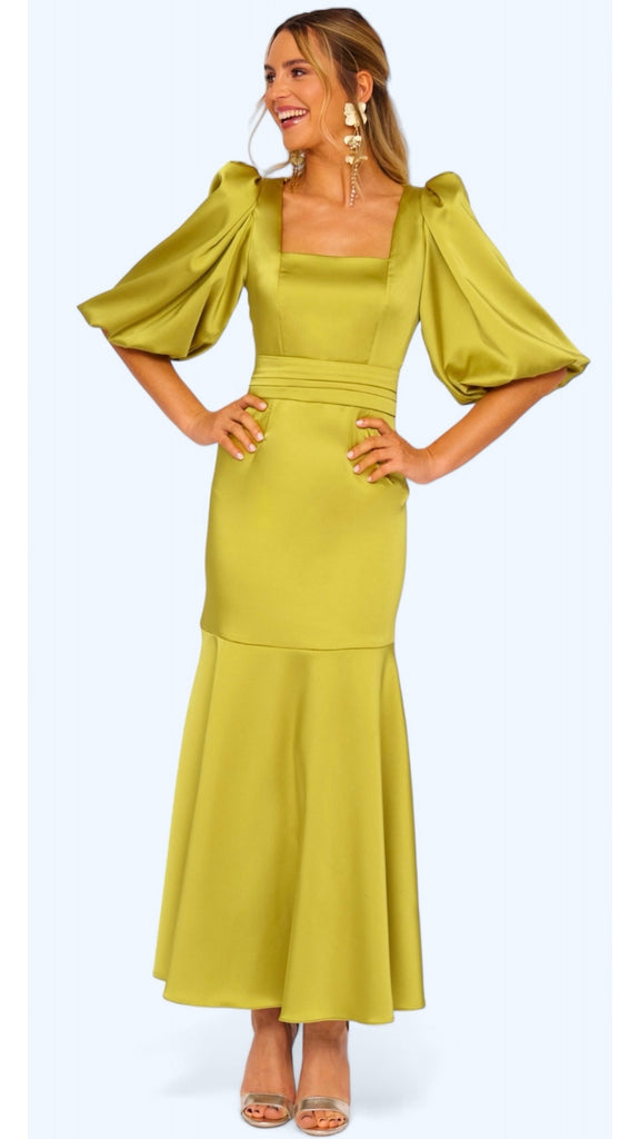 4-A1827 Shelby Olive Midaxi Dress