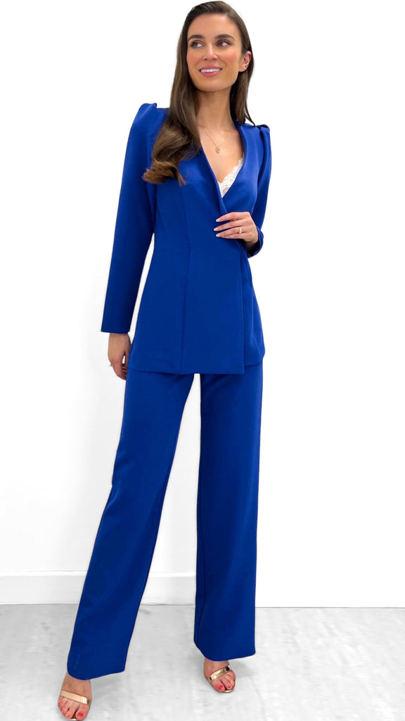A0047 Royal Wide Leg Trouser Suit