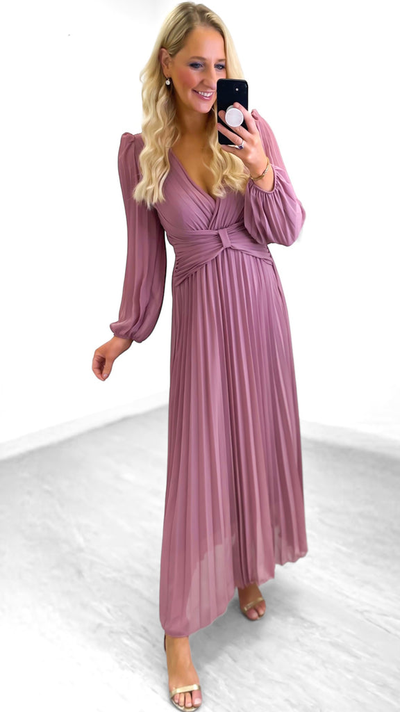 1-A0929 Valentina Blush Corset Pleat Dress