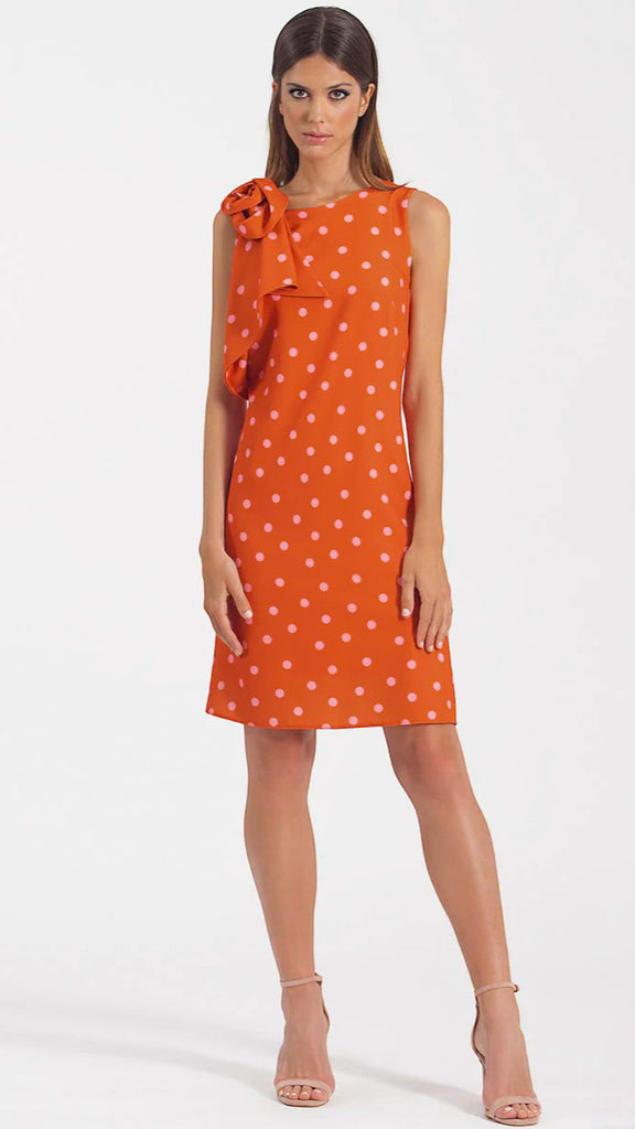 4-A0537 Menny Dotty Shift Dress