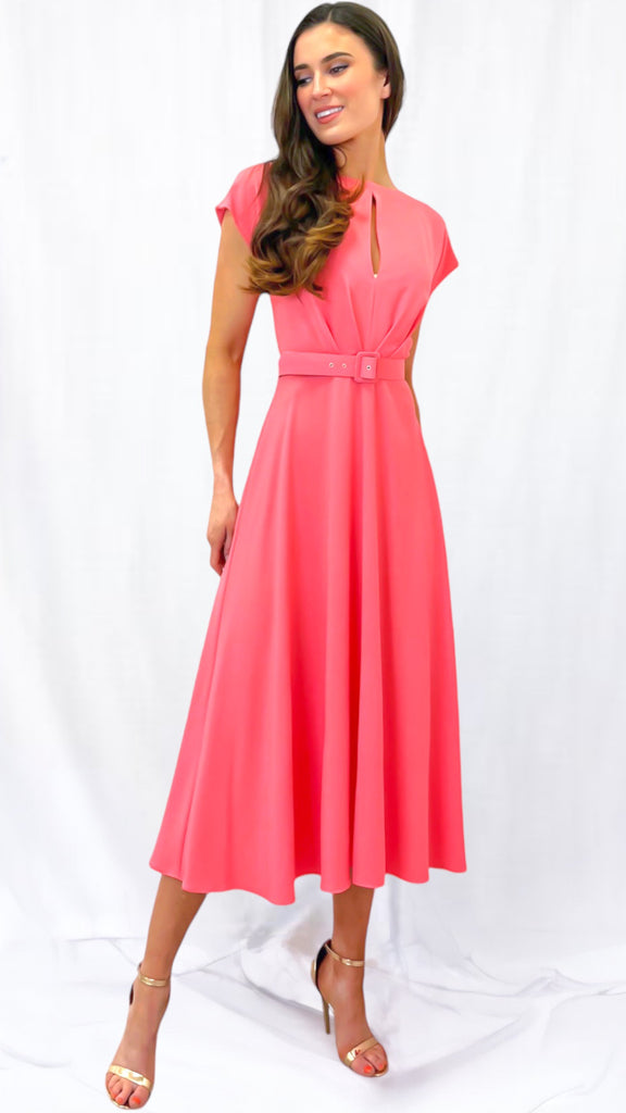 A0565(B) Nevada Coral Swing Dress