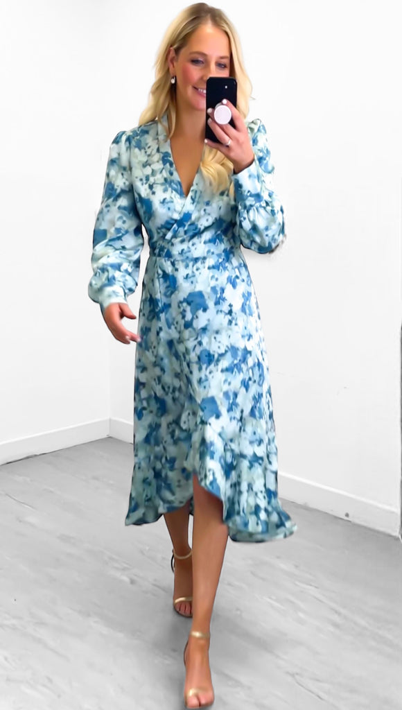 4-A0437 - (SIZES 8,10 ONLY) - Vityga Wrap Flounce Dress