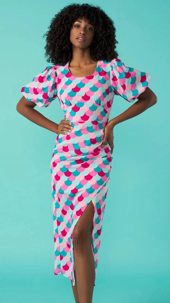 4-A0620 Emma Pink Multi Dress