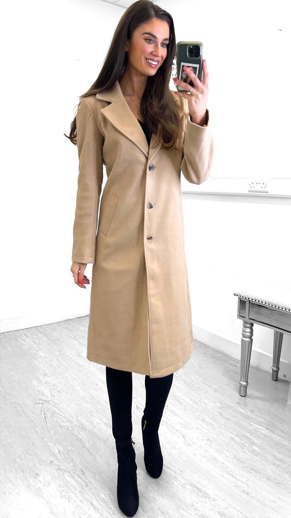 4-9936 Poko Sesame Long Belted Coat