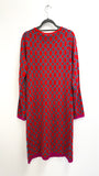 A1355 Charlotte Red Print Tunic Dress