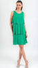 4-A0899 Green Layered Shift Dress