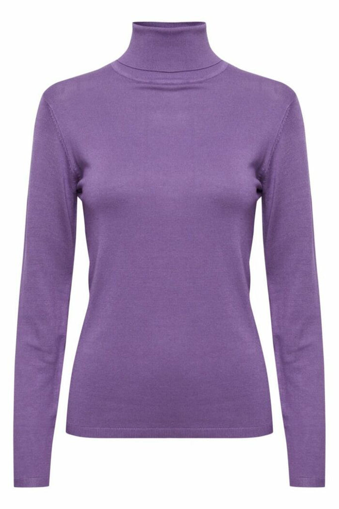 4-A1918 Loganberry Roll Neck Knit