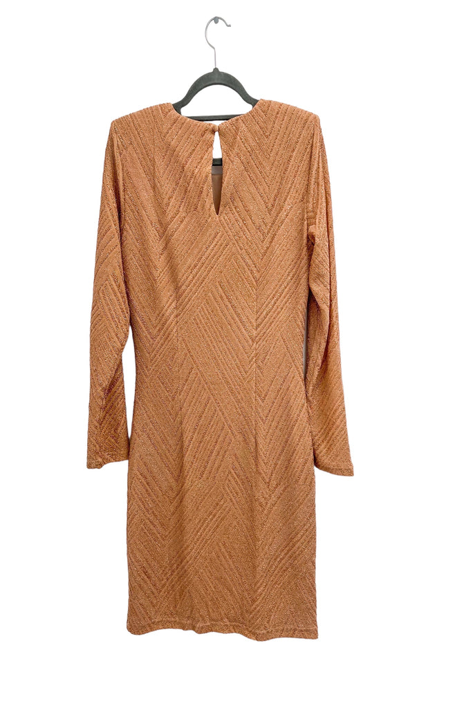 A1165 Vizoe Rose Gold Bodycon Dress