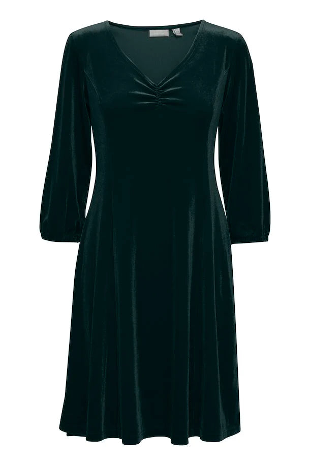 A1182 Frcassandra Velour Dress Green