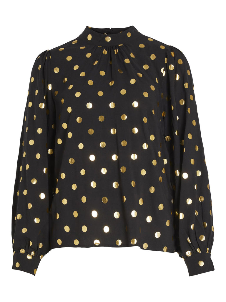 A1132 Vigoldy High Neck Top Black