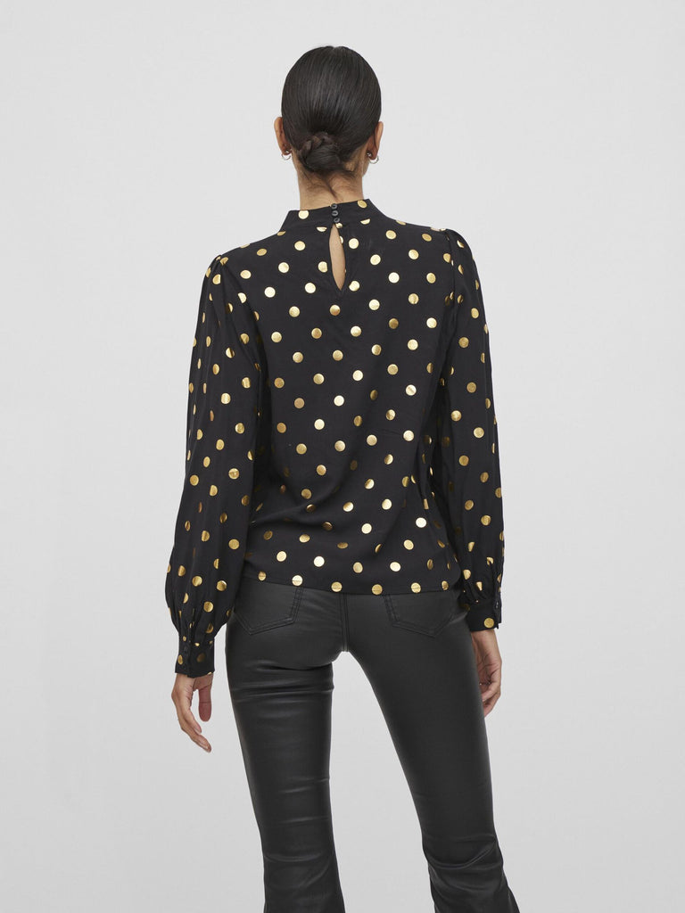 A1132 Vigoldy High Neck Top Black