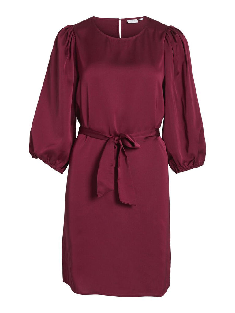 A1110 Beet Red Satin Dress