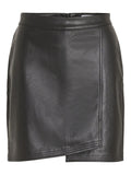 A1066 Black Vidagmar Faux Leather Skirt