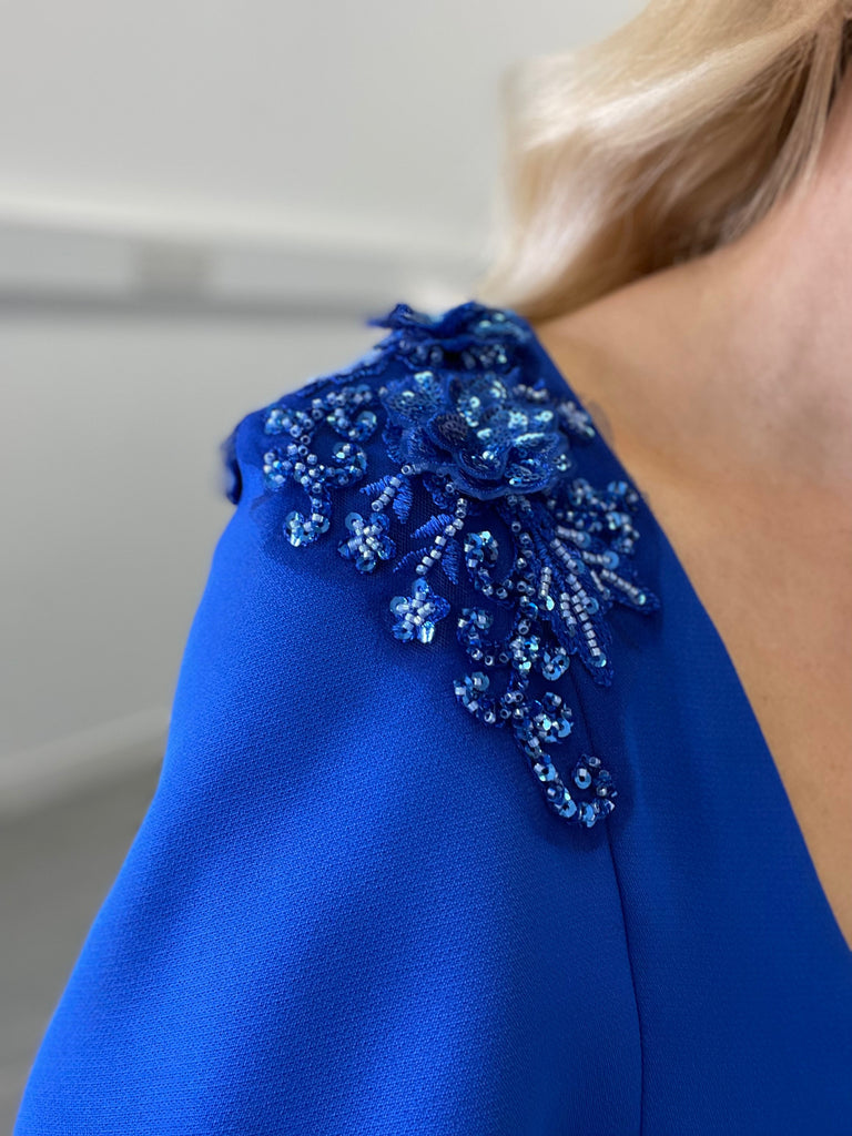 A0897 Ciluna Royal Cape Dress