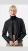 5-A1126 Byacom Faux Leather Jacket Black