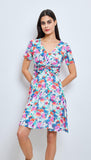 4-A0820 Genva Floral Jersey Dress
