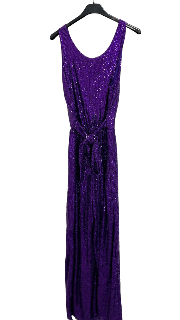 A1139 Purple Sequin Jumpsuit