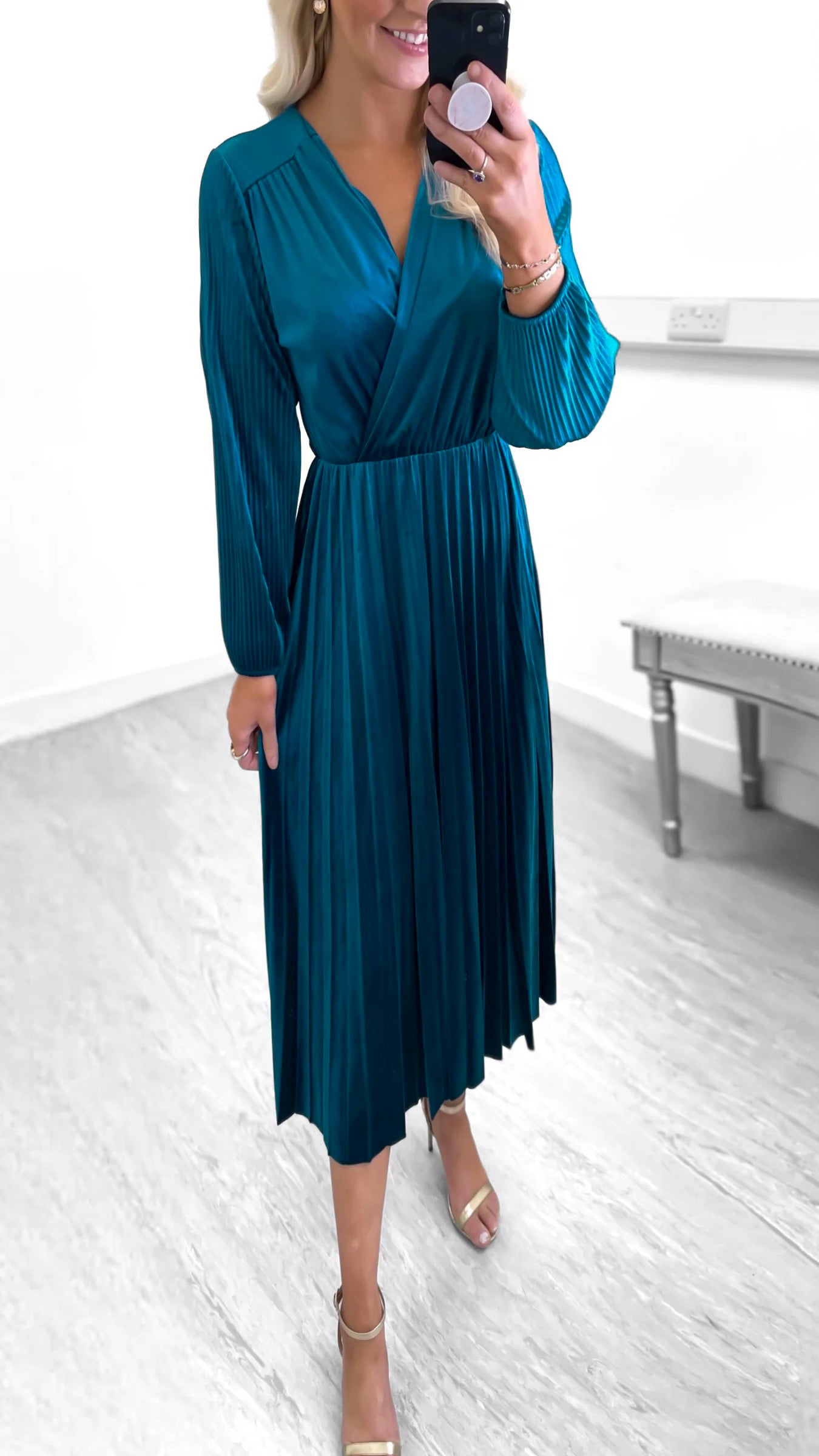Teal Velvet Pleat Dresses dresses online party dresses, occasion
