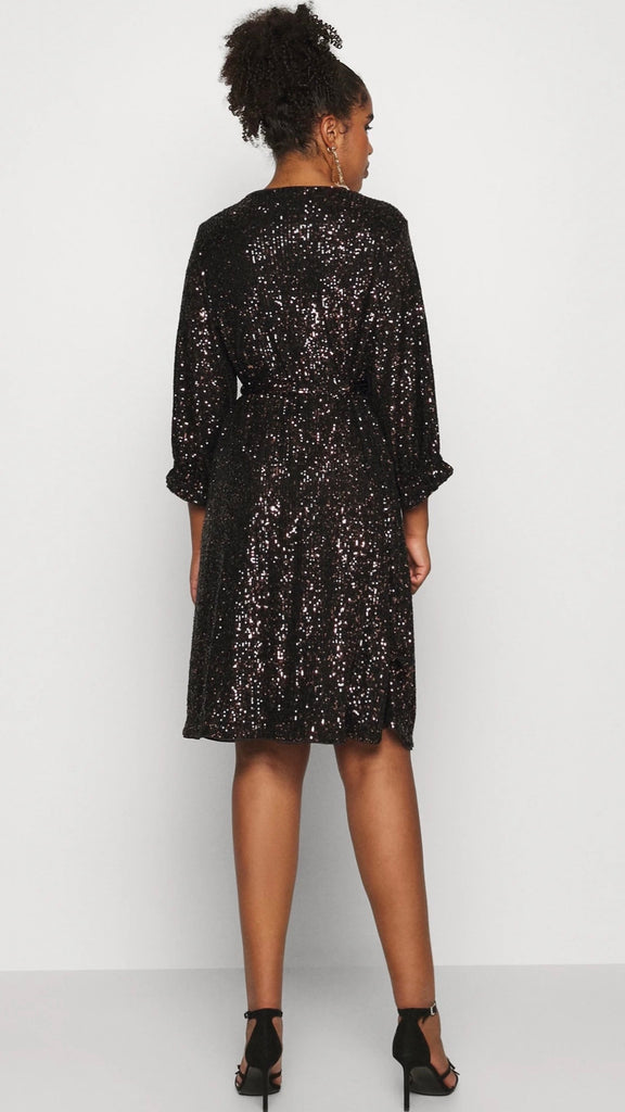 A1196 Vitenley Sequins Smock Dress