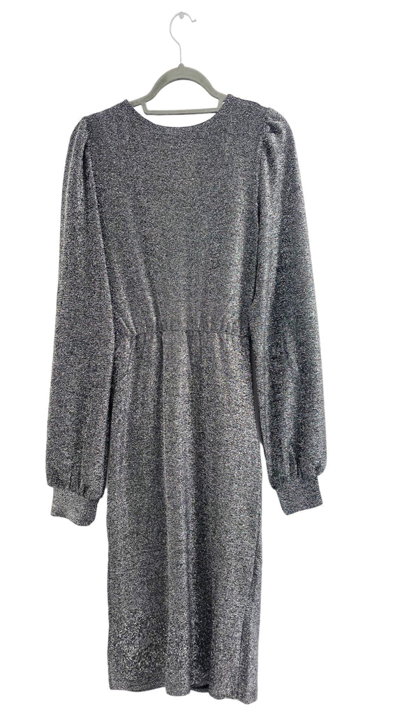 A1151 Bytasha Fitted Dress Silver Mix