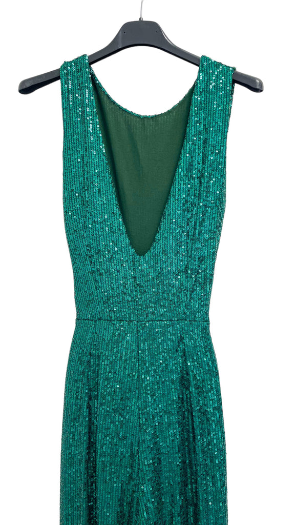 A1164 Green Sequin Jumpsuit