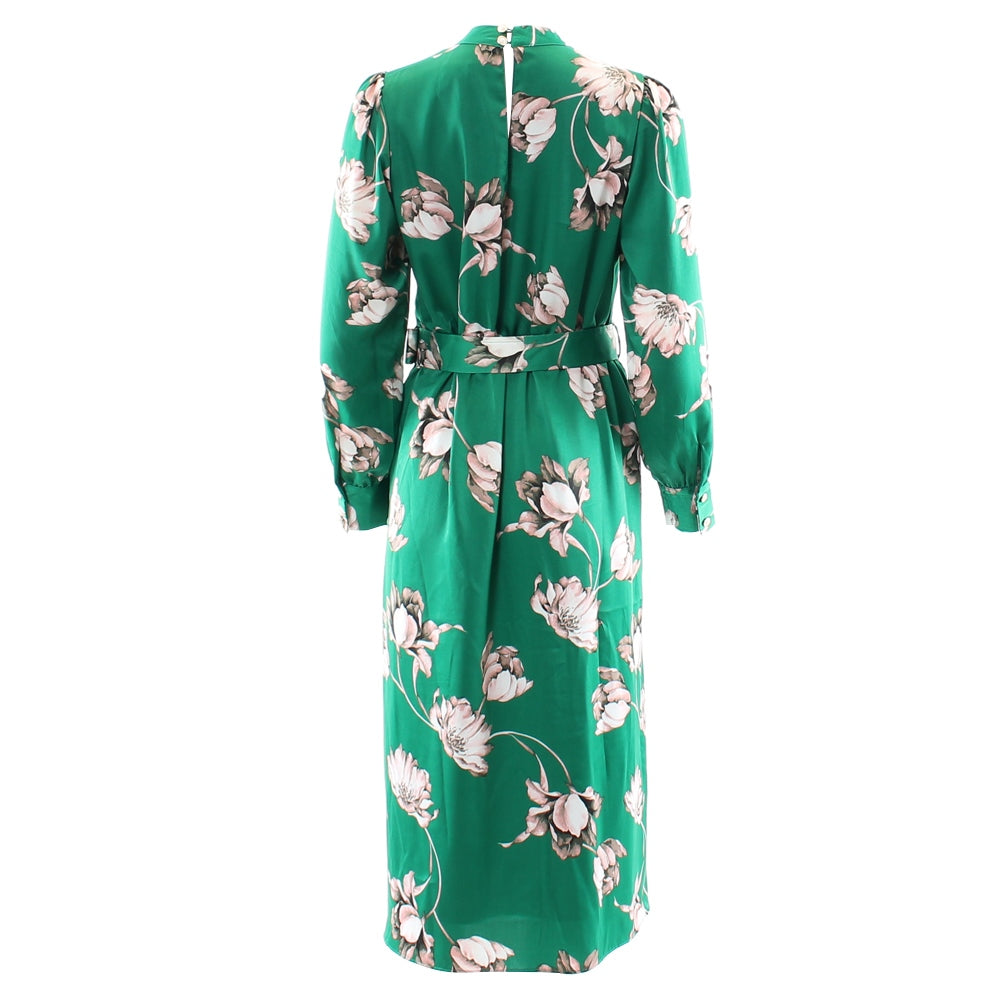 A1157 Green Sophia Keyhole Dress