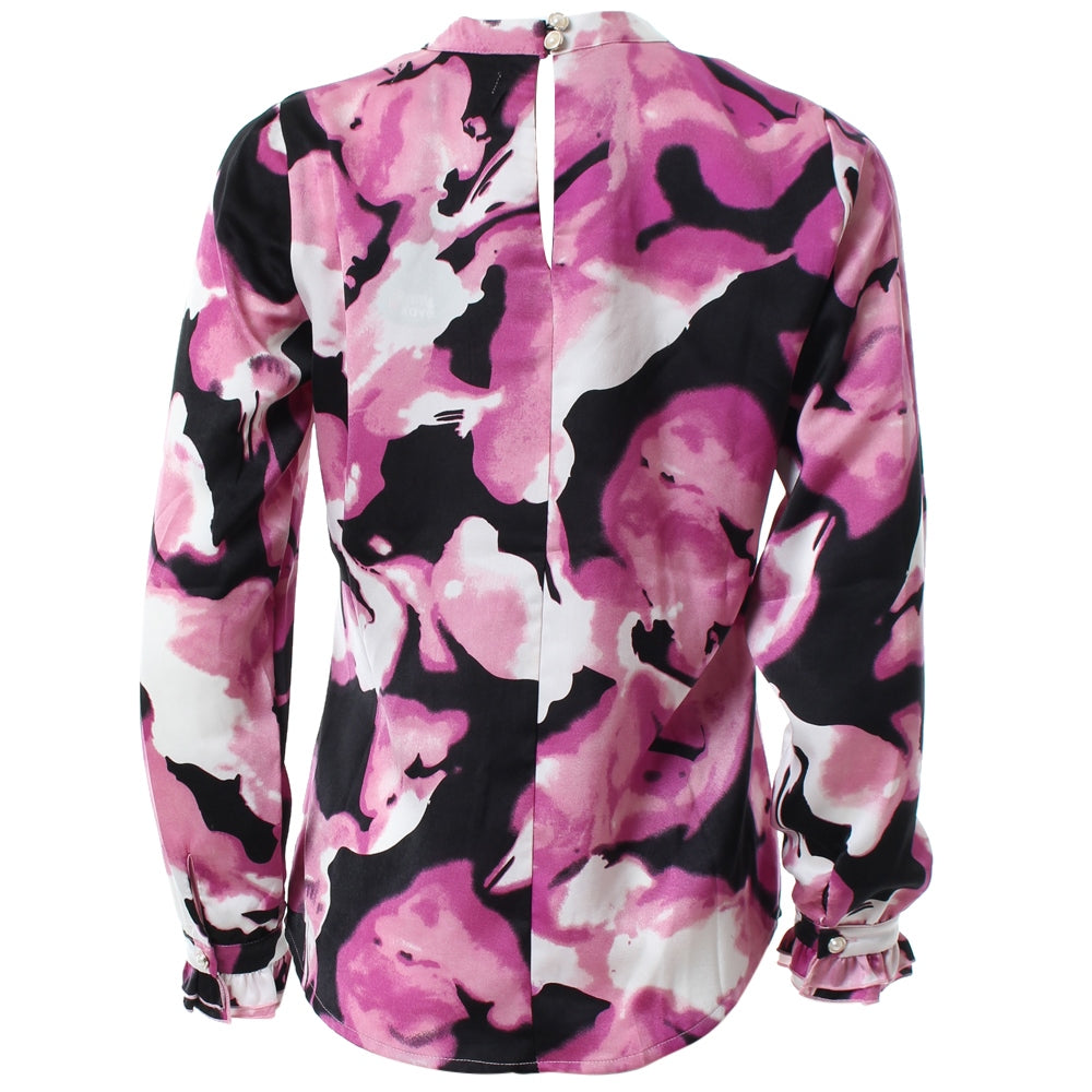 A1088 Anya Pink Abstract Top