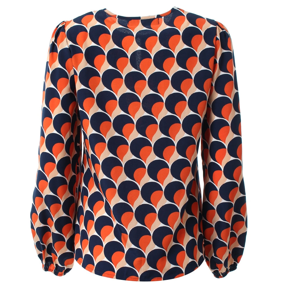 A1087 Orange/Navy Kerry Top