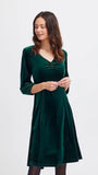 A1182 Frcassandra Velour Dress Green
