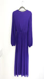 A1364 Ciana Purple Pleated Midi Dress