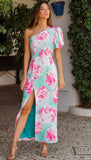 4-A1385LL Dixie Floral One Shoulder Dress