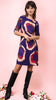 4-A1432 Marita Purple Print Tunic Dress