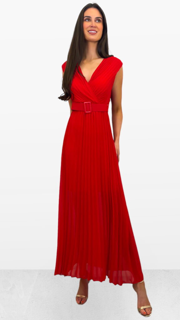 A0720 Sleeveless Callie Red Dress