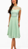 4-A0645 Vidiona Mint Chiffon Dress