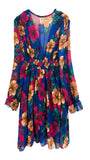 A1027 Cathinka Blue Floral Dress
