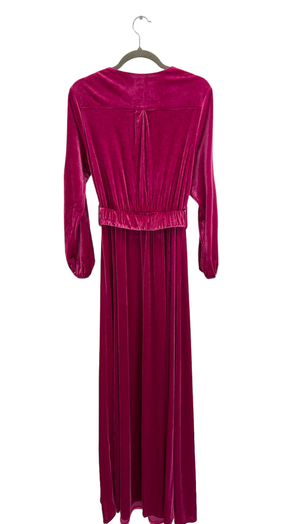 A1228 Mabilia Magenta Velour Dress
