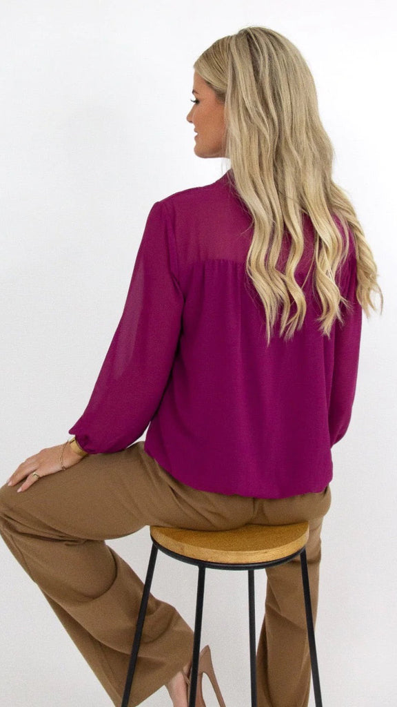 A1005 Bella Magenta Band Top