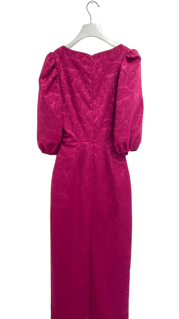 A1079 Carina Magenta Jacquard Dress