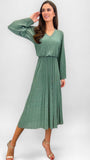 4-A1030 Sage Shimmer Loose Top Dress