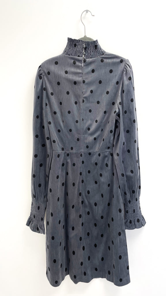 4-A1324 Belucci Dot Print Velour Dress