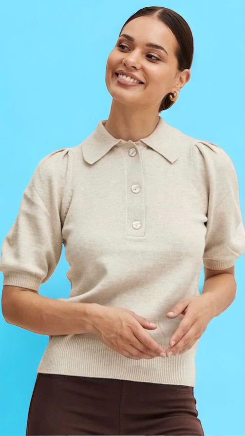 A1115 Bynonina Beige Fine Knit